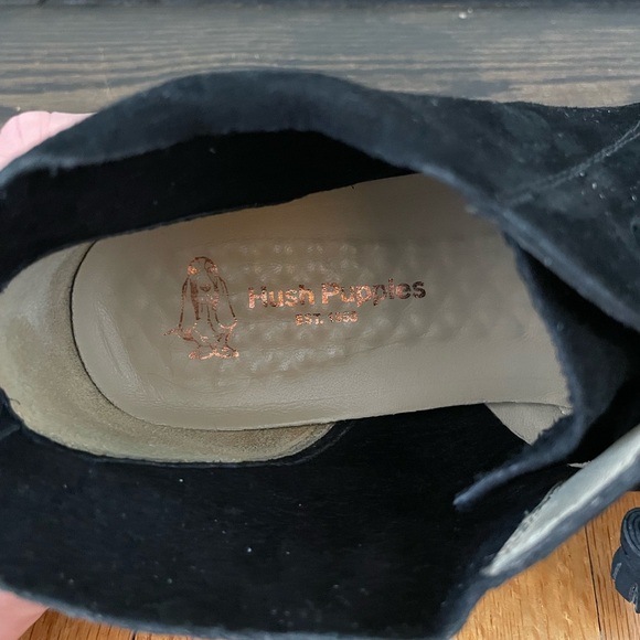 Hush Puppies Cyra Catelyn Boots Women’s Size 8 Black Suede - Picture 4 of 7